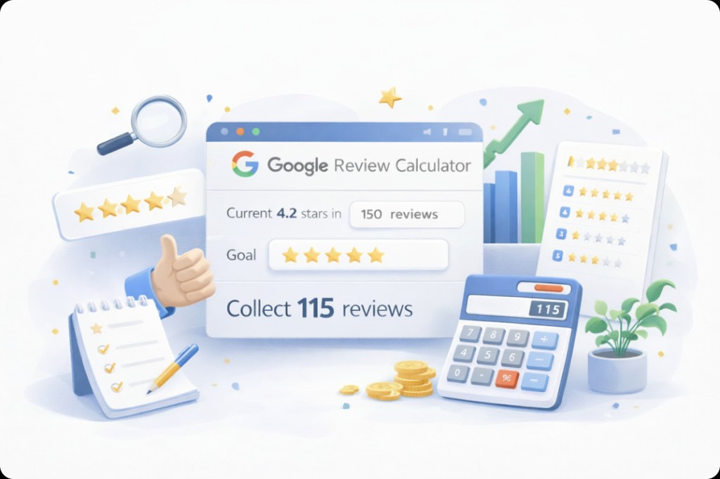 Illustration for the Google review link generator concept