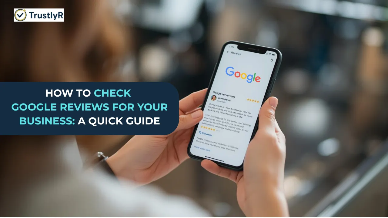 Business owner checking Google reviews
